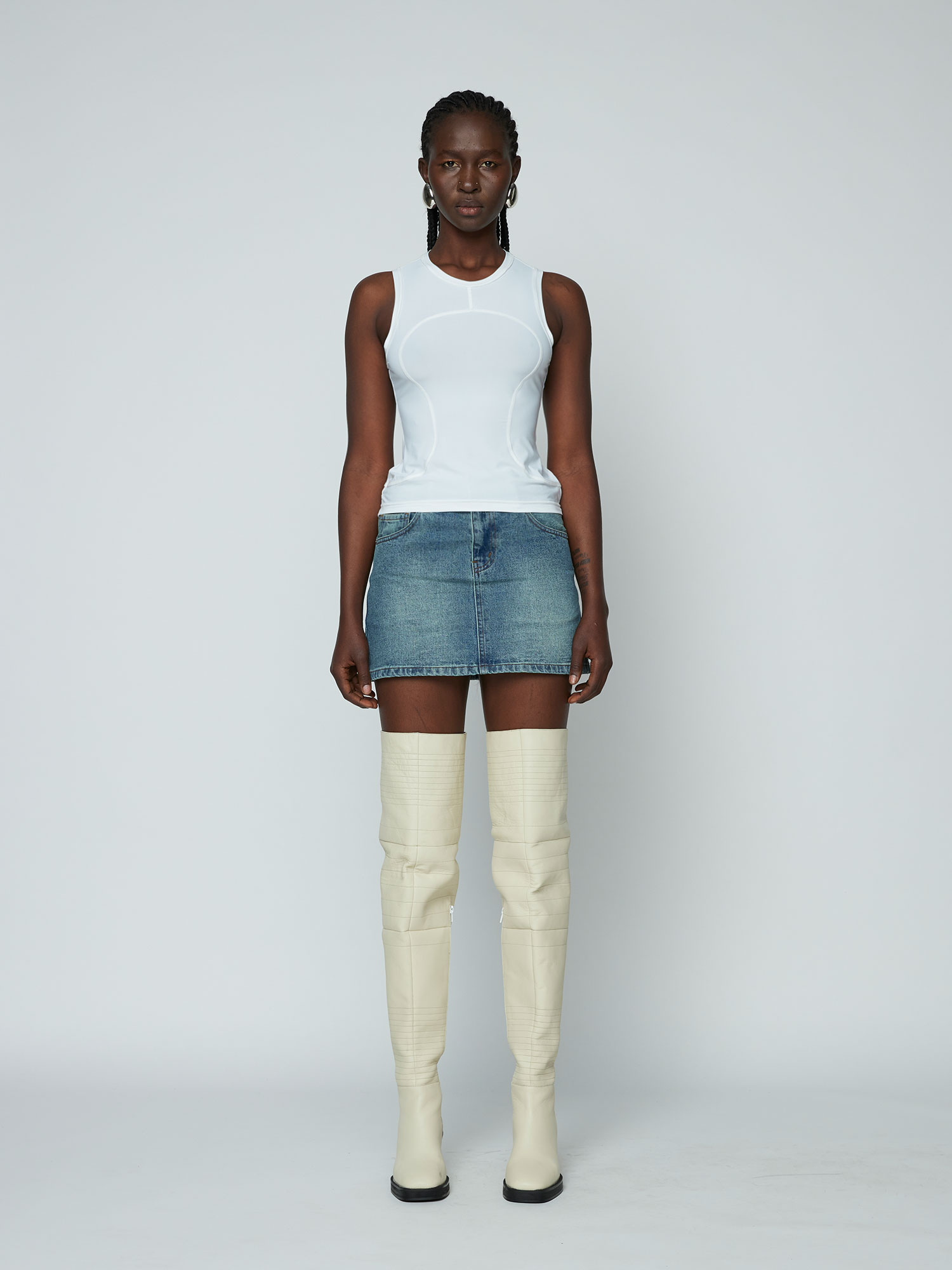 Owen Denim Skirt-Indigo Wash