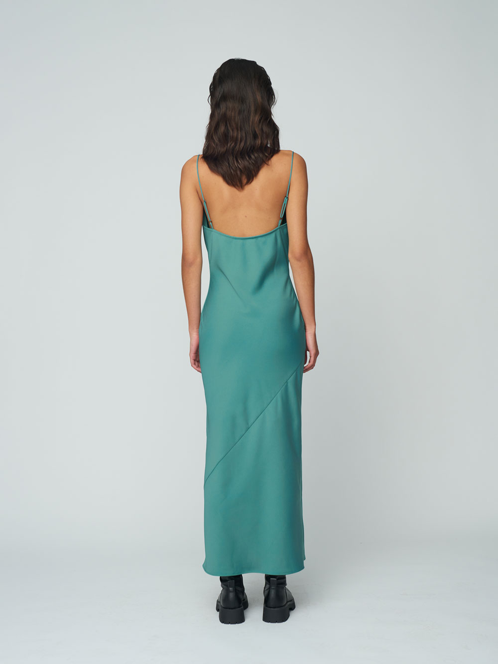 dianne slip dress teal Wynn Hamlyn