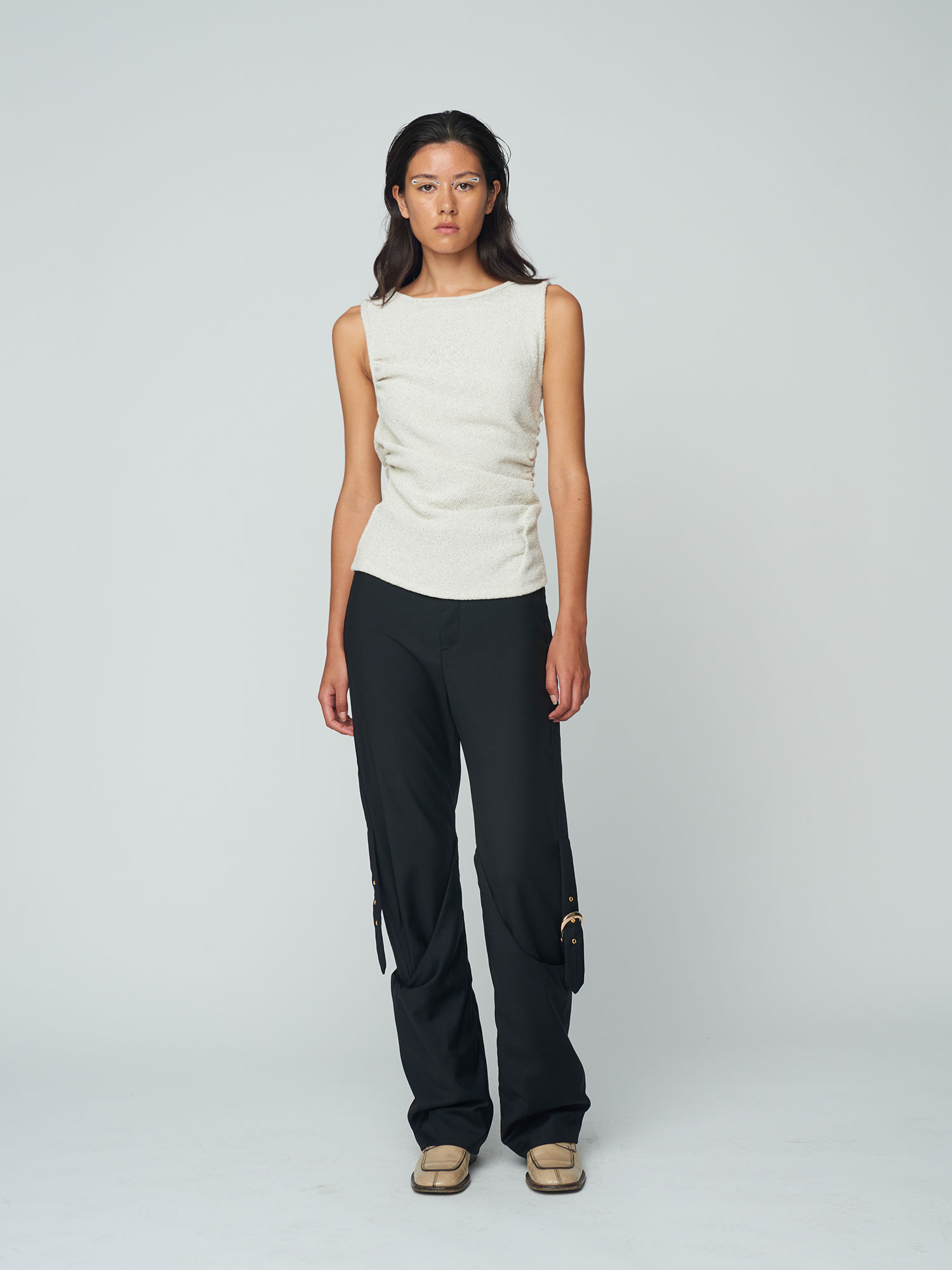 Picture of Lily Tank Ivory Marle – Wynn Hamlyn